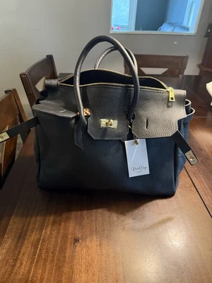 Mad сумки черный итальянский кожаный ручной с ремнем через плечо сумочка сумка - Изображение 1 из 4