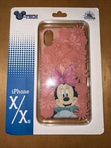 DISNEY PARKS D-TECH MINNIE MOUSE 3-D PINK FLOWERS PHONE CASE FITS IPHONE X & Xs  - Picture 1 of 3