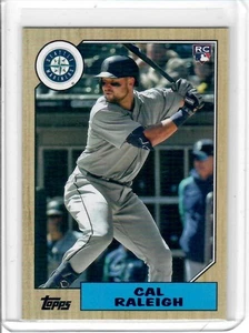 2022 Topps Archives Cal Raleigh RC 1987 Topps Design #290 Seattle Mariners - Foto 1 di 2