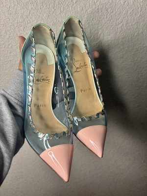 Christian Louboutin Tacones Zapatos Cuero Stiletto EU37 NOBOX Foto 1 de 4