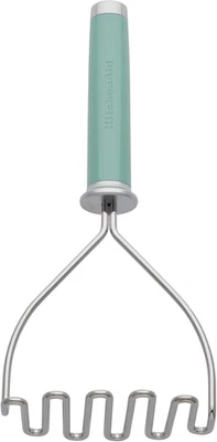 Gourmet Stainless Steel Wire Masher, 10.24-Inch, Aqua Sky - Image 1 of 4