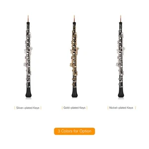 Professional Oboe C Key Semi-automatic Style Pure Gold Plated Keys Woodwind PLM - Picture 1 of 9