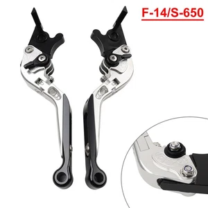 Palanca de embrague plegable plateada / palanca de freno para Suzuki GSXR750 600/750 KATANA - Imagen 1 de 11
