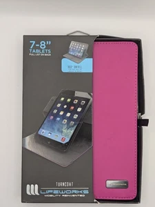 Lifeworks Turncoat Tablet Case 7–8" Pink 360° Swivel Stand – Open Box - Picture 1 of 6