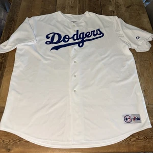 rara maglia vintage Majestic Brooklyn Dodgers Jackie Robinson #42 bianca 4XL - Foto 1 di 11