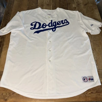 Camiseta deportiva blanca 4XL rara de colección Majestic Brooklyn Dodgers Jackie Robinson #42 Foto 1 de 4
