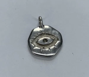 "Dije colgante de plata de ley 925 con mal de ojo Milor Italia minimalista 0,5""" - Imagen 1 de 4
