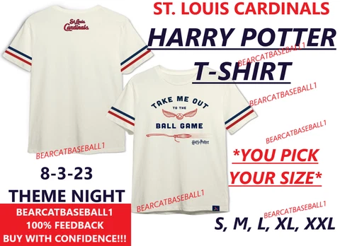 HARRY POTTER ST. LOUIS CARDINALS T-SHIRT 8-3-23 THEME (YOU PICK SIZE)  *PRE-SALE Cover