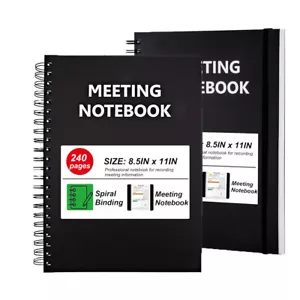 2 pezzi notebook a spirale per riunioni A4 per prendere appunti pianificatore giornaliero aziendale - Foto 1 di 8