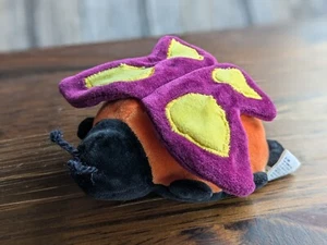Juguete Manhattan terciopelo polilla mariposa naranja amarillo insecto insecto peluche mini 4"" 1996 - Imagen 1 de 15