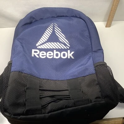 Рюкзак Reebok Basecamp темно-синий и черный с боковыми карманами - Изображение 1 из 4