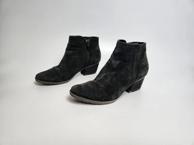 BLONDO Mujer Botines Talla 8.5M Negro Gamuza Cremallera Botas Otoño Invierno Botines Foto 1 de 4