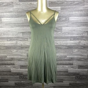 HOLLISTER Adjustable Strappy Seamless Green Swing Dress Women's Size XS - Picture 1 of 7