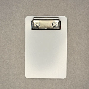 6 PCS Mini Clipboards 4x6 Inch Translucent Plastic Pocket Size Low Profile Clip - Picture 1 of 2