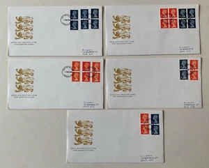 FDC s Booklet Pane - 1990 Booklet pane Definitive  First Day Covers -Set Of 5 - Imagen 1 de 6