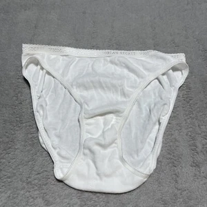 Bikini blanco vintage Victoria's Secret bragas para mujer corte medio alto - Imagen 1 de 6