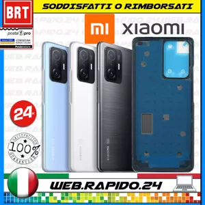 BACK COVER SCOCCA POSTERIORE VETRO+BIADESIVO XIAOMI MI 11T /11T PRO 2107113SG - Foto 1 di 5
