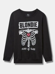 Torrid 6 6X Blondie Sweatshirt Heart Of Glass Women’s Plus Size 30 Punk Rock - Picture 1 of 9
