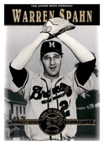 2001 Upper Deck Hall of Famers Warren Spahn 4 - Picture 1 of 2