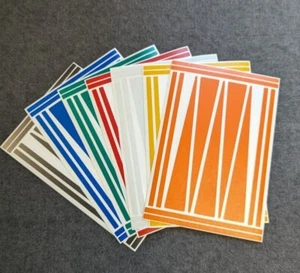 200MM X 130MM REFLECTIVE CHEVRON STICKERS - COLOUR OPTIONS AVAILABLE - Picture 1 of 8