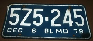 1979 Missouri License Plate Tag 5Z5 245 - Picture 1 of 2