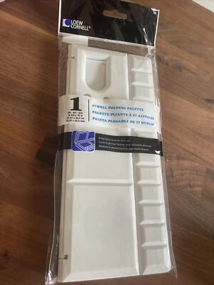Paleta plegable de 17 pozos Loew Cornell 950B mantiene la pintura húmeda 10" x 4,25"  Foto 1 de 4