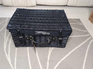 Aspall Suffolk Cider Black Picnic Hamper Basket - Picture 1 of 19