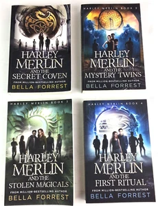 Harley Merlin Book Series 1-4 Bella Forrest PB Fantasy Mystery Magic 1 2 3 4 - Bild 1 von 6