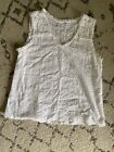 Joie White Lace Sleeveless Top Blouse V Neck Small
