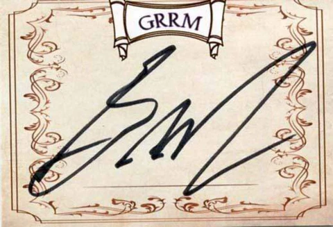 Game of Thrones NOVELIST George RR Martin autograph, signed bookplate Cover