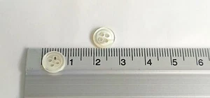 Shell Button 9 mm.5/16",14L) 4 Hole Classic Rim Rainbow White,Black,Brown Shirt - Picture 1 of 14