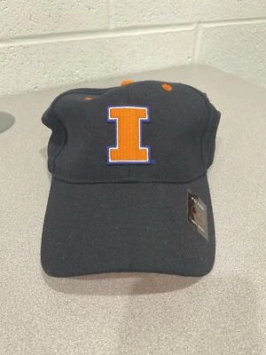 University Of Illinois Fighting Illini Black/Orange Fitted Cap Size 7 - Image 1 of 4