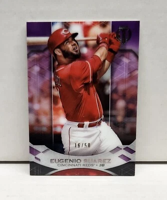 EUGENIO SUAREZ 2019 Topps Tribute PURPLE ~ Reds ~ #'d /50 - Image 1 of 2
