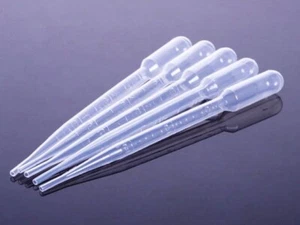 5 x 3 ml CLEAR DISPOSABLE PLASTIC PIPETTES 150mm long paint mixing AU FREE POST - Picture 1 of 1