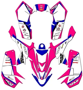 2007-2020 LTZ 90 13 FLY Pink Senge Graphics Kit Compatible with Suzuki - Picture 1 of 7