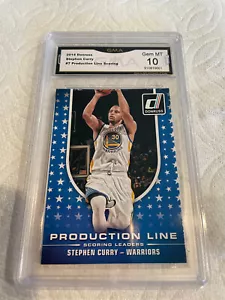 STEPHEN CURRY WARRIORS 2014 LÍNEA DE PRODUCCIÓN DONRUSS PUNTUACIÓN # 7 GRADO 10 L@@@K - Imagen 1 de 2