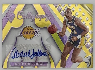 23/24 PANINI PHOENIX CALLIGRAPHY GOLD AUTO KAREEM ABDUL-JABBAR (10/25) - Image 1 of 2