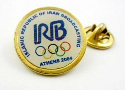 2004 Athens Olympics Islamic Republic of Iran Broadcasting Pin Badge Rare - Image 1 of 4