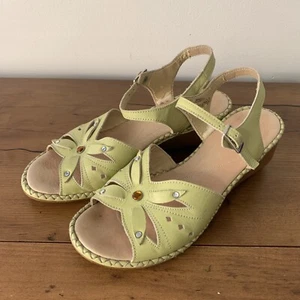 Rieker Pastel Ankle Strap Low Wedge Sandals Summer Spring Size 39 - Picture 1 of 11