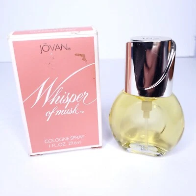 Spray colonia vintage Jovan WHISPER OF MUSK 1 OZ / 29,6 ml nuevo con caja Foto 1 de 4