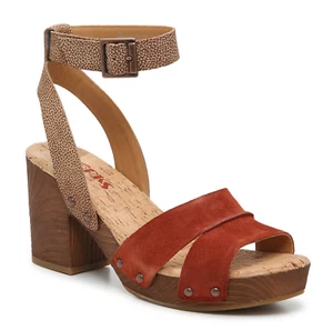 $105 MIA Korks Platform Sandals ~ Brown/Burgundy Rust Suede Size 6 M / 36 EU NEW - Picture 1 of 7