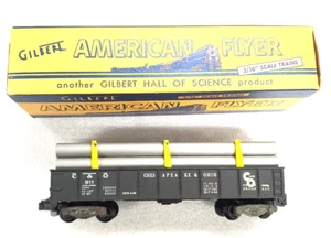 ☆☆☆☆☆AMERICAN FLYER S GAUGE - 911 C&O GONDOLA WITH PIPES READY-TO-RUN MINT! - Picture 1 of 6
