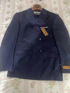 steve harvey suits mens 3 Piece (42 Regular /36 Waist ) - Navy Suit- - Picture 1 of 5