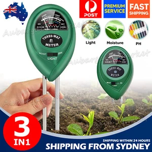 3 in 1 Soil PH Tester Water Moisture Test Meter Kit For Garden Plant Testing OZ - Picture 1 of 9