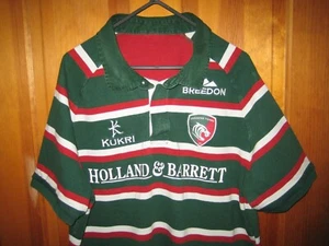 Leicester Tigers KUKRI Short Sleeved Rugby Shirt Adult Size - XL - Picture 1 of 9