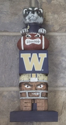 Rare University of Washington Huskies NCAA Collegiate Licensed TIKI TOTEM POLE Cover