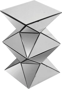 Acme Nyoka Pedestal Stand - 97308 - Mirrored - Picture 1 of 4