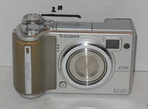 Fujifilm FinePix E510 5.2MP 2" LCD 3.2x Optical Zoom Digital Camera - Silver - Picture 1 of 8