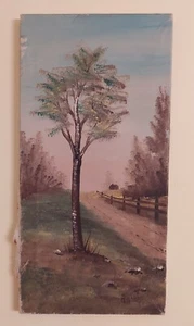 Paar Landschaft Ölgemälde spätviktorianisches frühes 20. Jahrhundert Segelboot Baum - Bild 1 von 10