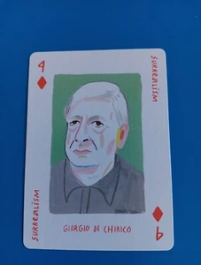 Giorgio De Chirico Playing Card Four Of Diamonds Artist - Picture 1 of 2